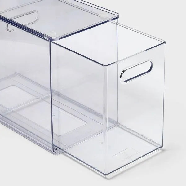 Clear Full-Depth Drawer Organizer Tray for Kitchen, Bathroom, Office and Vanity Storage