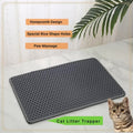 Double-Layer Cat Litter Trapping Mat, Waterproof EVA Floor Protector for Litter Boxes
