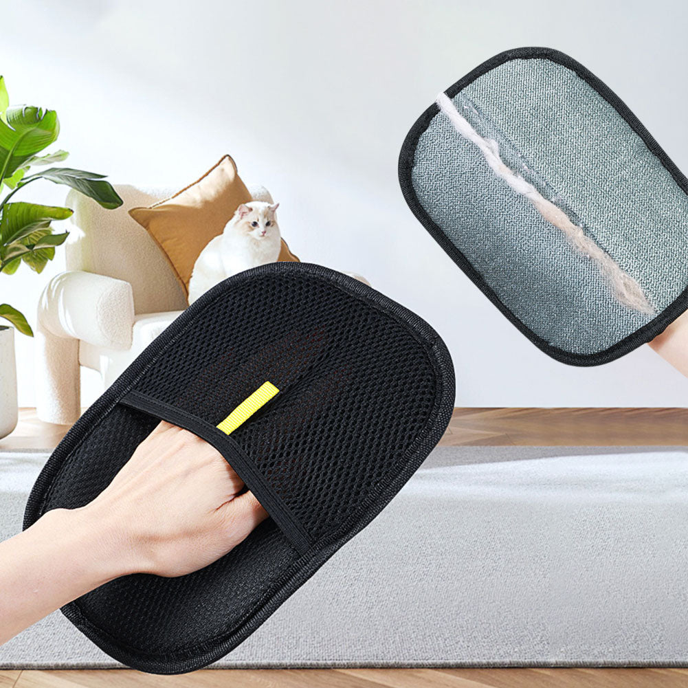 Reusable Pet Hair Remover Mitt, Dual-Sided Grooming Glove for Cats and Dogs
