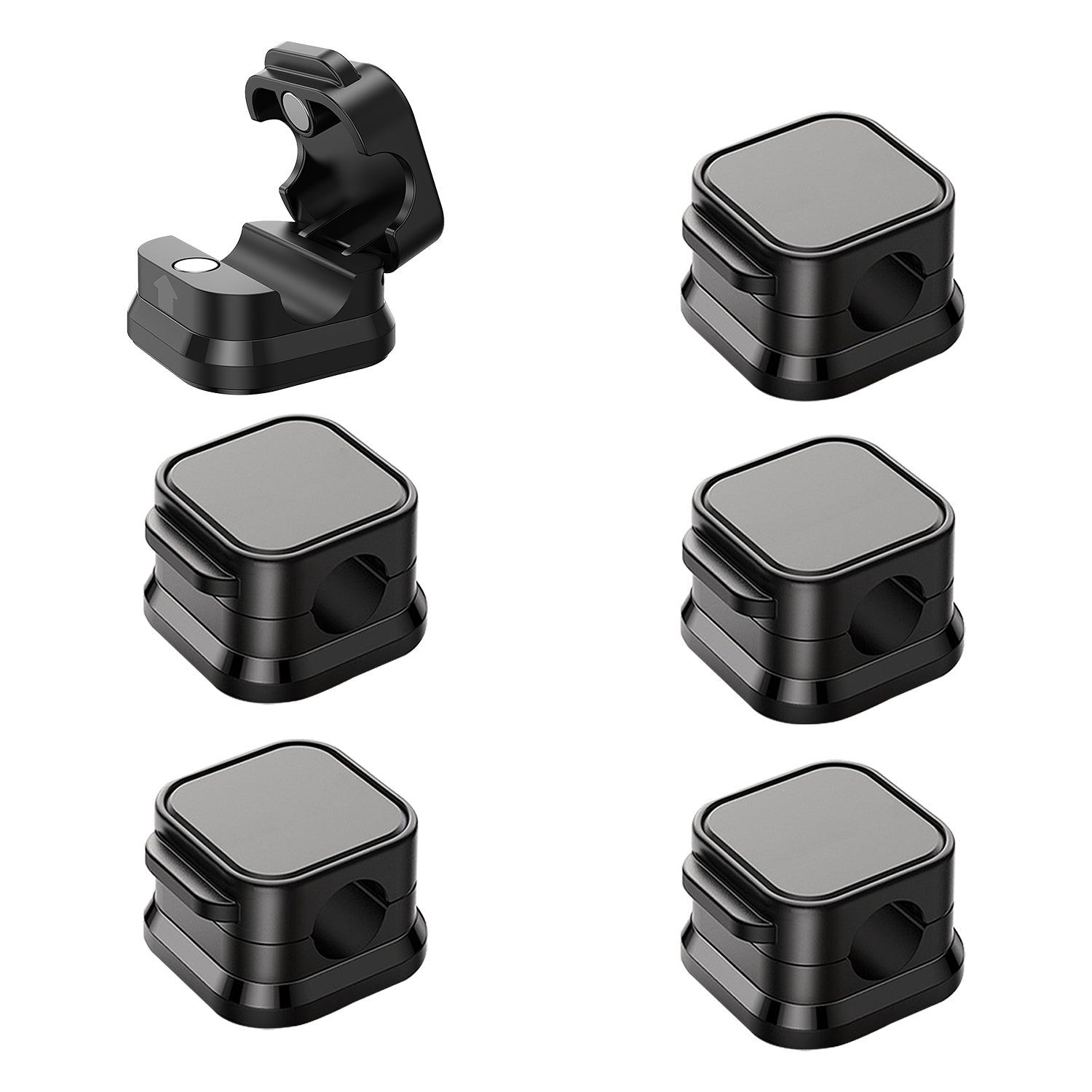6-Pack Magnetic Cable Clips – Adhesive Cord Organizer Holders for Desks, Chargers & Electronics
