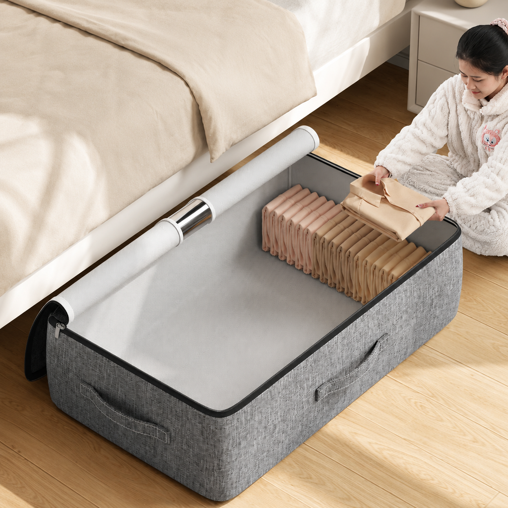 Extra-Large Underbed Storage Bag – Foldable Clothing, Quilt, Blanket & Wardrobe Organizer