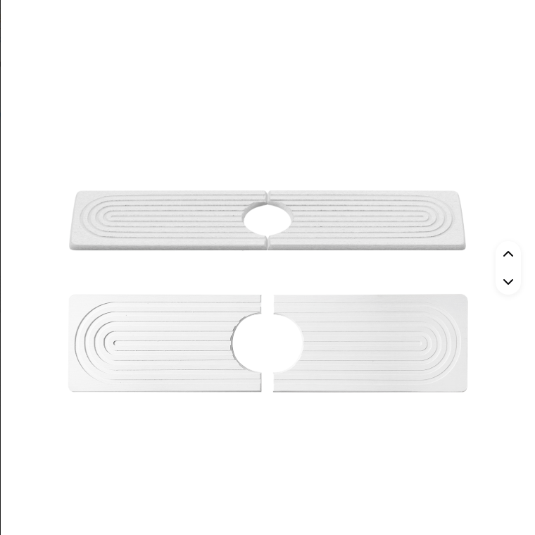 Quick-Dry Diatomaceous Stone Sink Tray, 7.87 x 4 in White Countertop Organizer