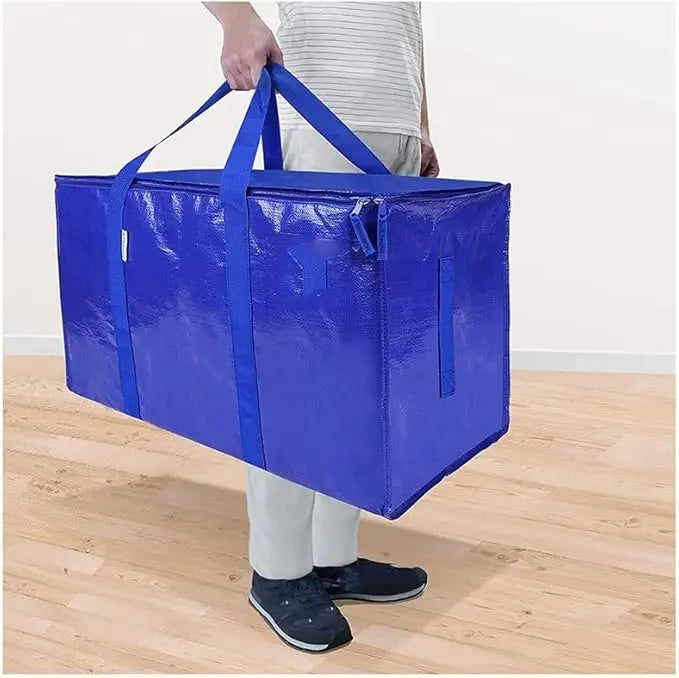 6-Pack Heavy-Duty Extra-Large Moving Bags – Zippered Storage Totes with Carry Handles