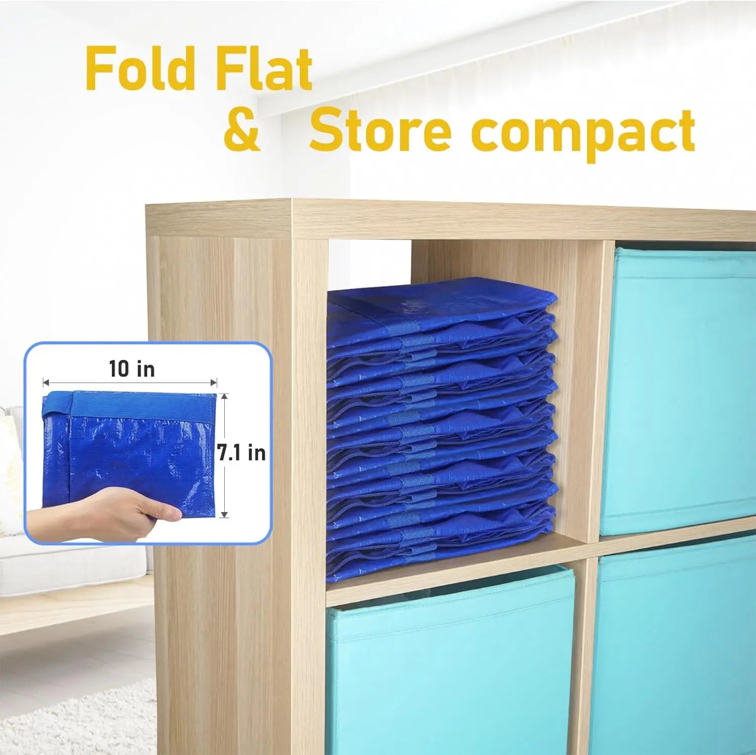 6-Pack Heavy-Duty Extra-Large Moving Bags – Zippered Storage Totes with Carry Handles