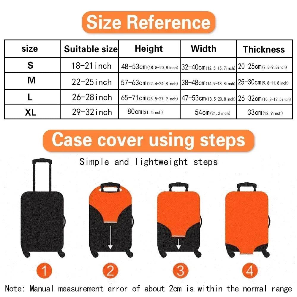 Stretch Luggage Cover Protector – Suitcase Dust Cover & Travel Baggage Accessory