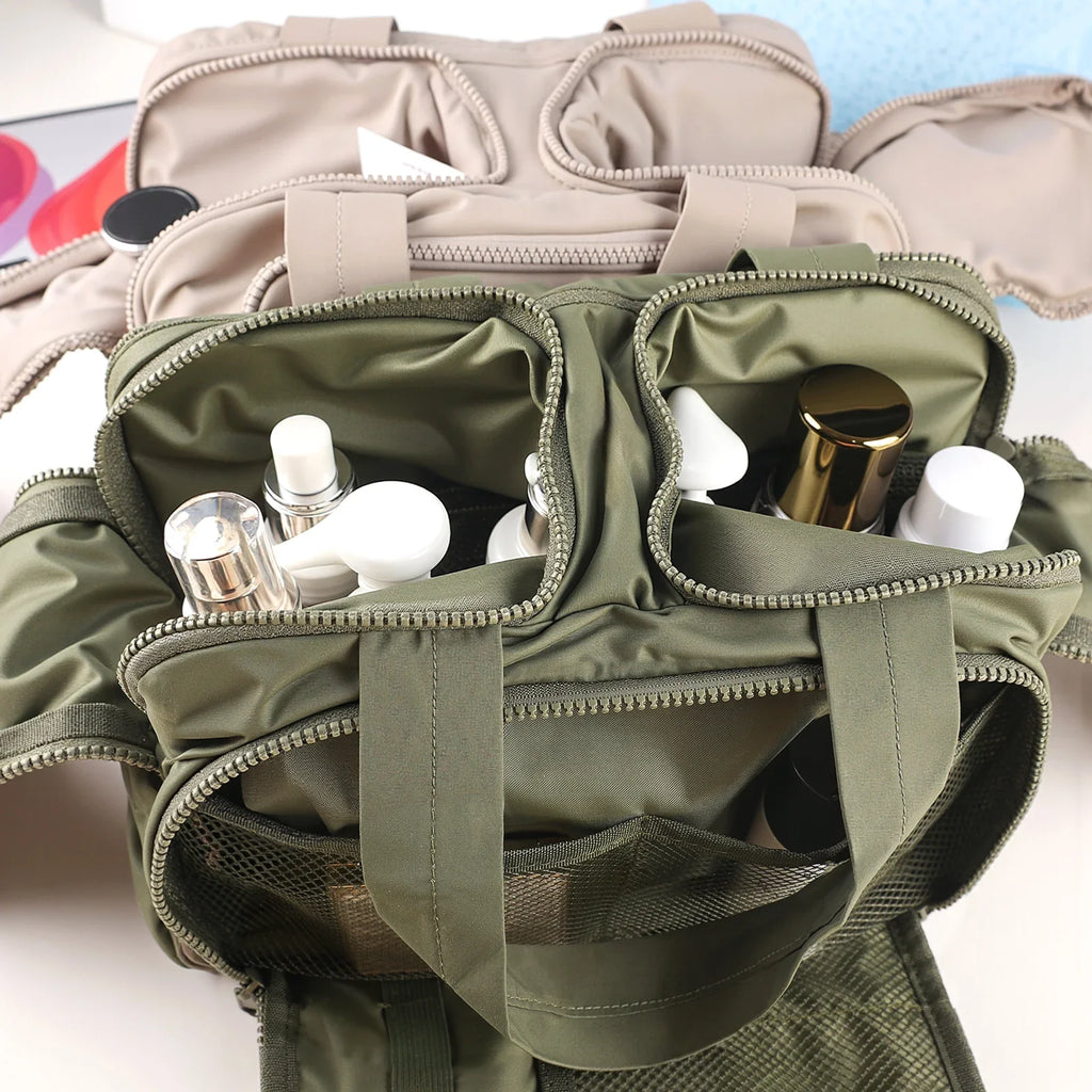Multi-Opening Makeup Bag – Cosmetic, Toiletry & Grooming Organizer for Travel, Commutes & Home