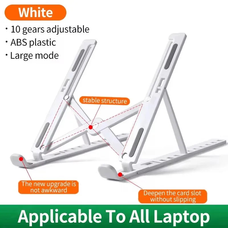 Adjustable Foldable Laptop Stand – Portable Computer Riser & Desktop Support for Laptop PCs