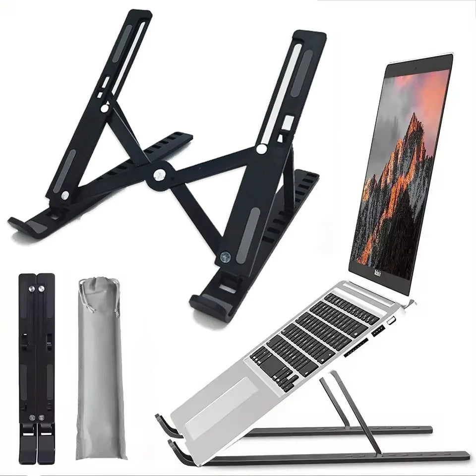 Adjustable Foldable Laptop Stand – Portable Computer Riser & Desktop Support for Laptop PCs