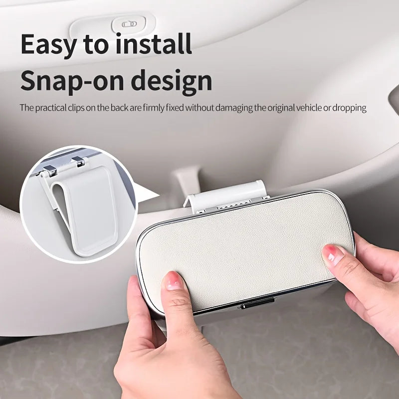 Car Trash Can with Lid – Hanging Wet/Dry Vehicle Waste Bin & Interior Storage Organizer