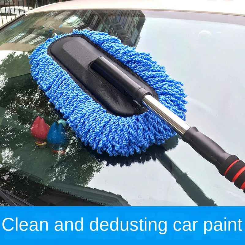 Microfiber Car Wash Brush Kit – Long-Handle Mop, Mitt, Sponge & Vehicle Cleaning Tools