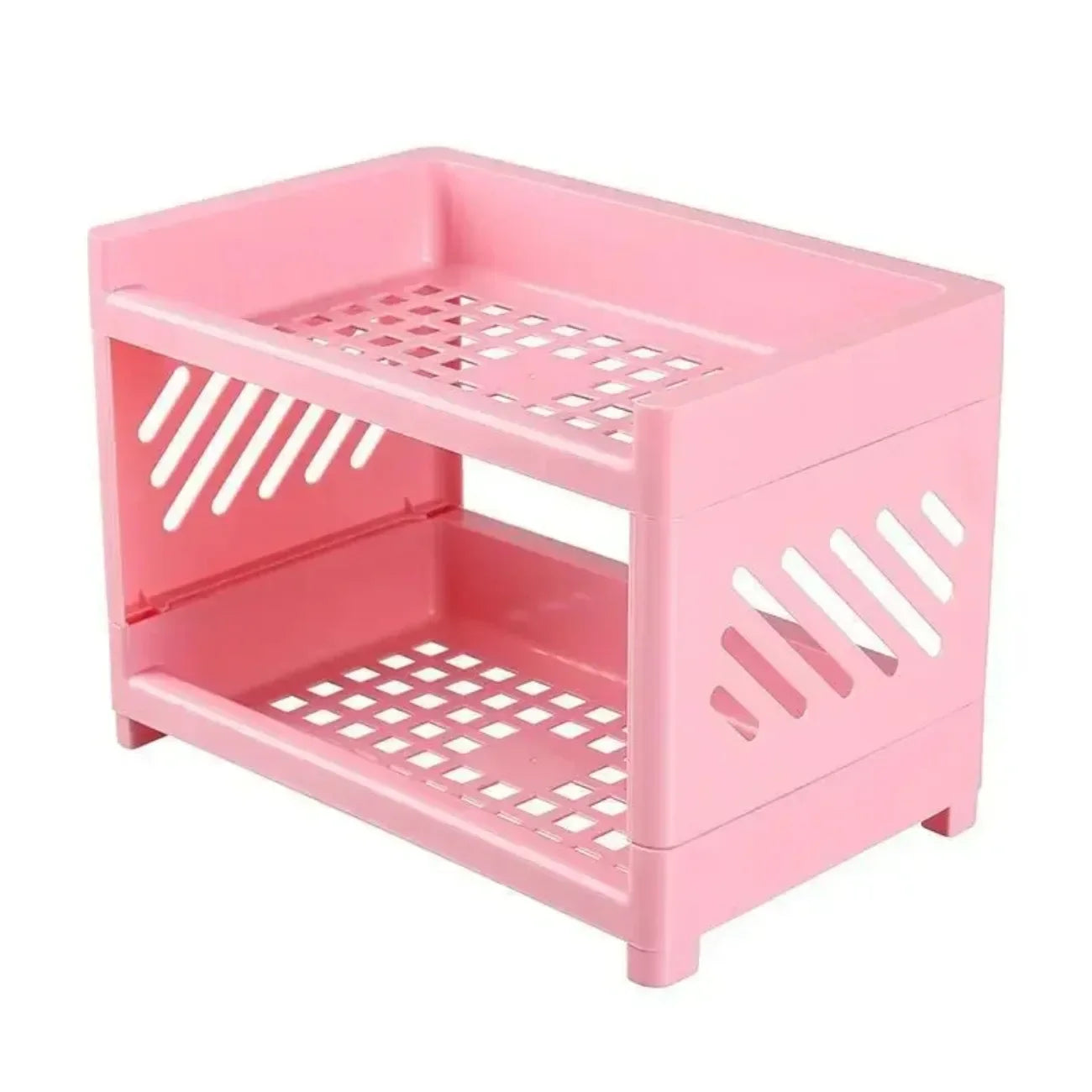 Modern 2-Tier Desk Storage Rack – Open-Frame Office Organizer for Notebooks, Stationery & Supplies