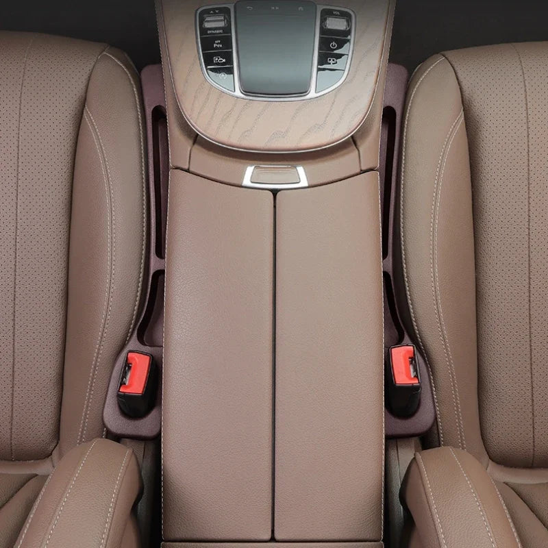 2-Piece PU Car Seat Gap Filler Set – Waterproof Console Organizers for Phones, Keys & Small Items