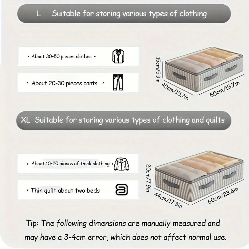 Extra-Large Storage Organizer Bag – Heavy-Duty Wardrobe, Underbed & Travel Bag with Clear Window