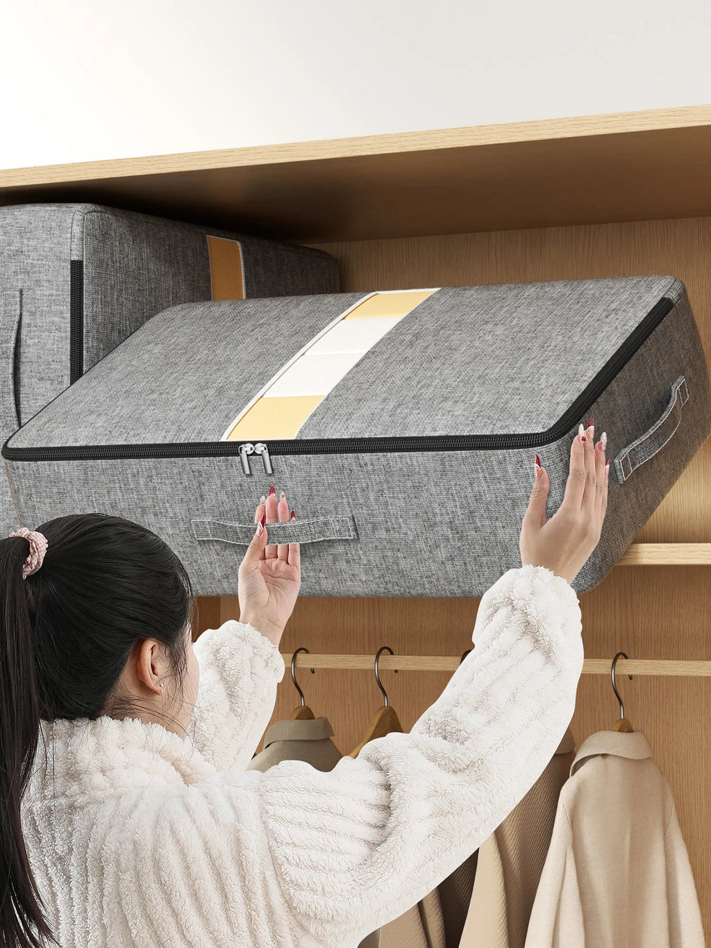 Extra-Large Underbed Storage Bag – Foldable Clothing, Quilt, Blanket & Wardrobe Organizer