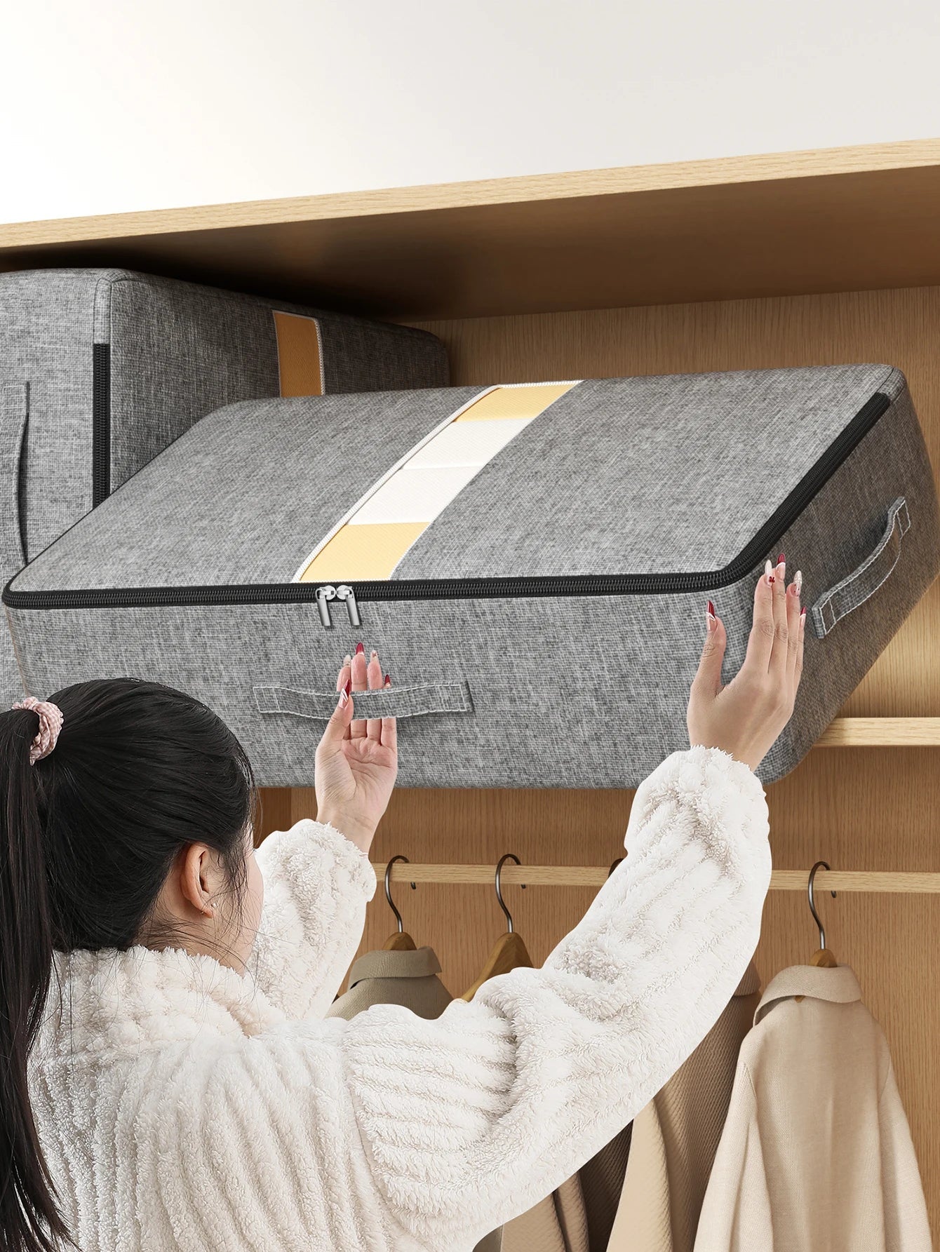 Extra-Large Underbed Storage Bag – Foldable Clothing, Quilt, Blanket & Wardrobe Organizer