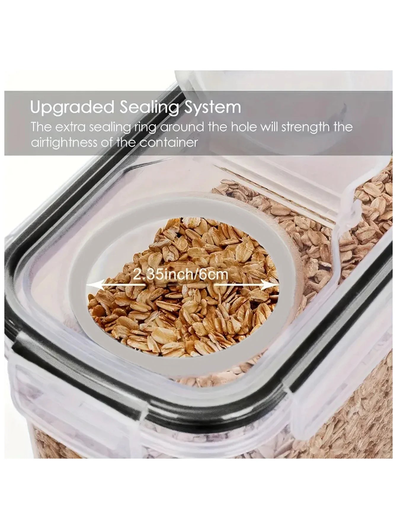 4-Piece 4L Airtight Food Storage Container Set – Lidded Pantry & Kitchen Organizers