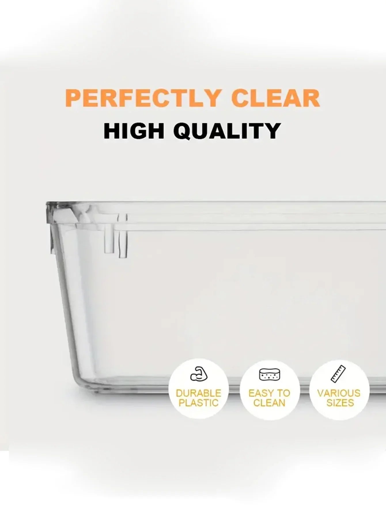 44-Piece Clear Drawer Organizer Set – Plastic Divider Bins for Kitchen, Bathroom, Office & Vanity