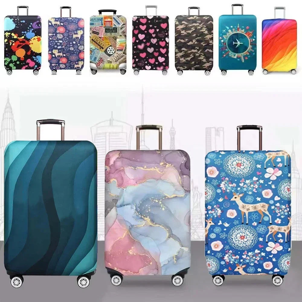 Stretch Luggage Cover Protector – Suitcase Dust Cover & Travel Baggage Accessory
