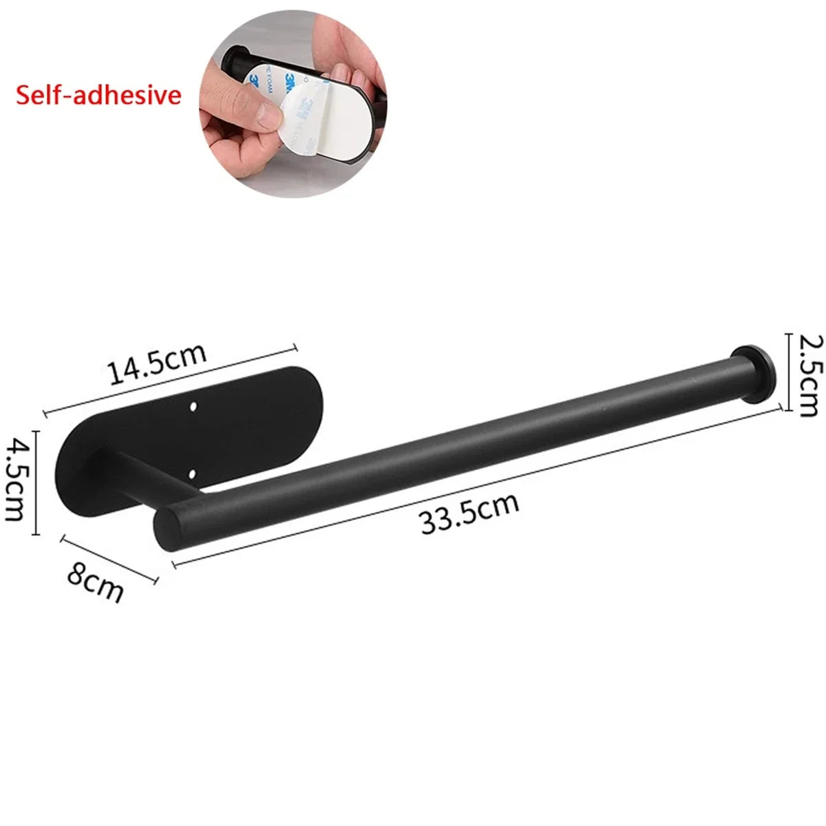 Adhesive Paper Towel Holder – Wall-Mount Kitchen Roll Dispenser & Bathroom Towel Rack