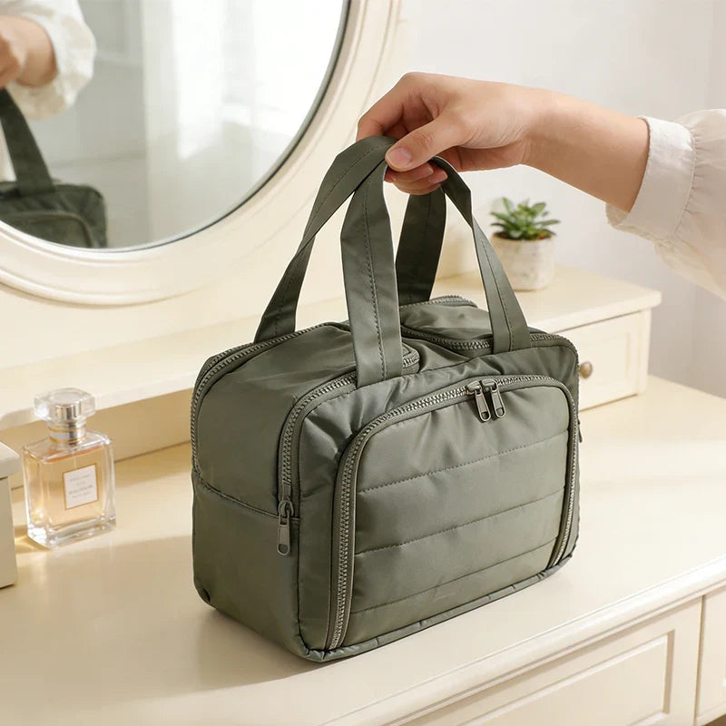 Multi-Opening Makeup Bag – Cosmetic, Toiletry & Grooming Organizer for Travel, Commutes & Home