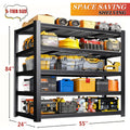 84-Inch Heavy-Duty Metal Storage Rack – Industrial Freestanding Garage & Warehouse Shelving