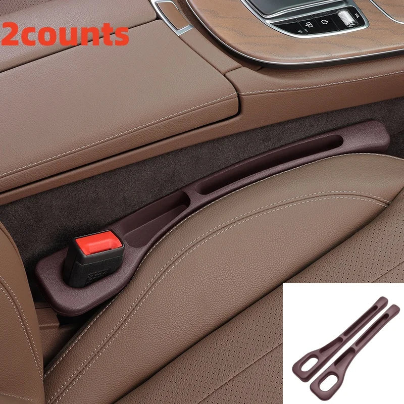 2-Piece PU Car Seat Gap Filler Set – Waterproof Console Organizers for Phones, Keys & Small Items