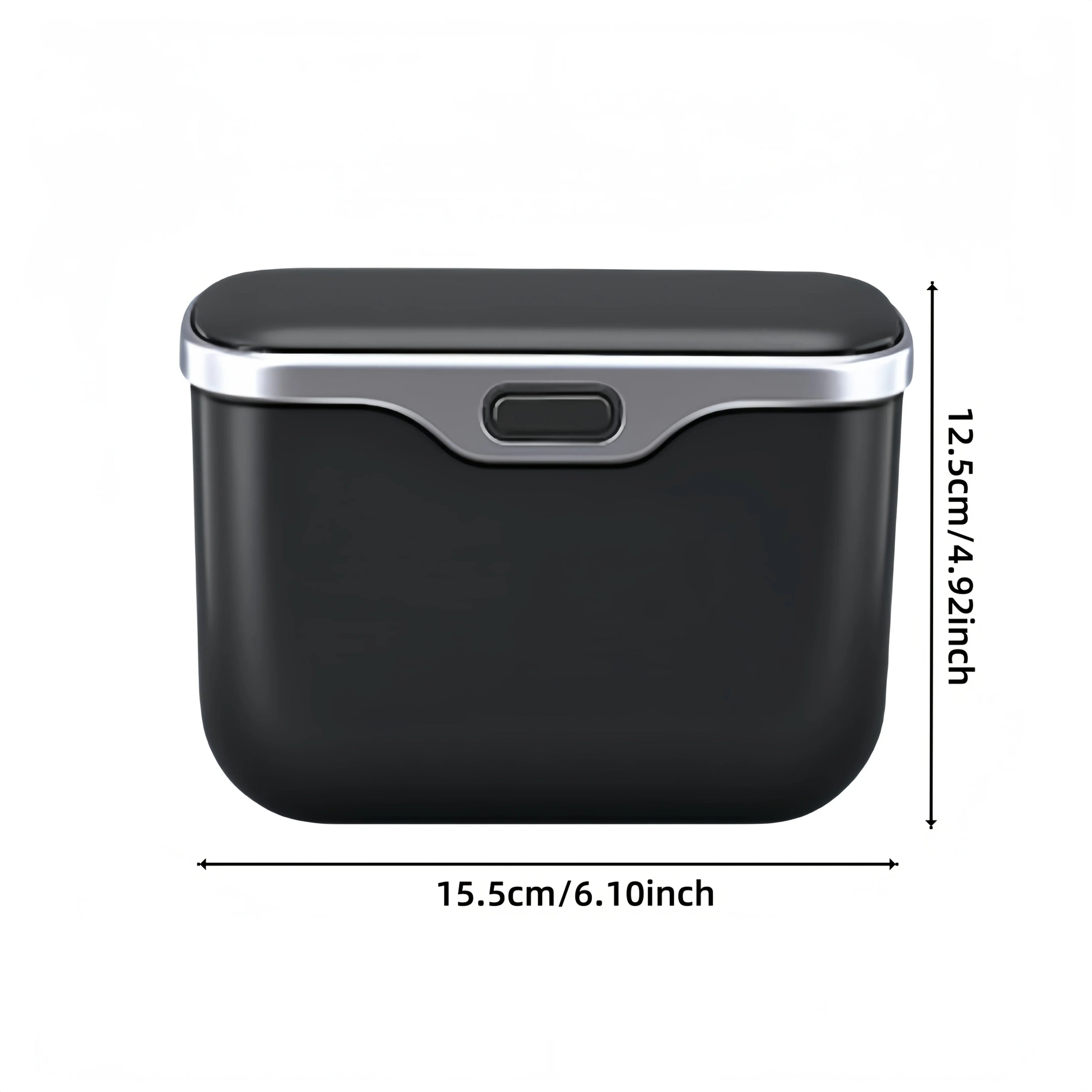 Car Trash Can with Lid – Hanging Wet/Dry Vehicle Waste Bin & Interior Storage Organizer