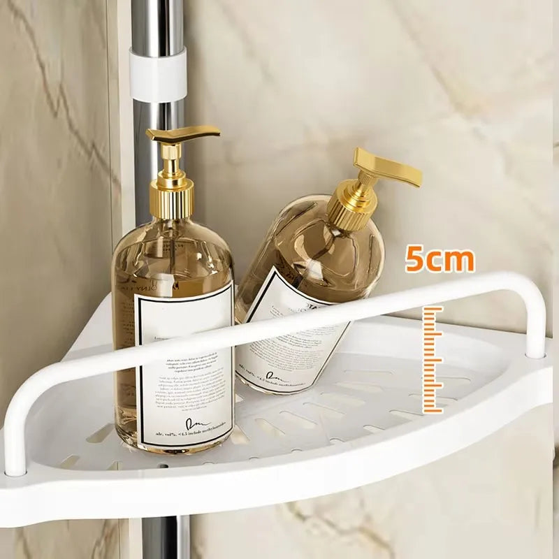 Corner Shower Bar Organizer – Floor-Standing Bathroom Towel Rack & Shower Storage Stand