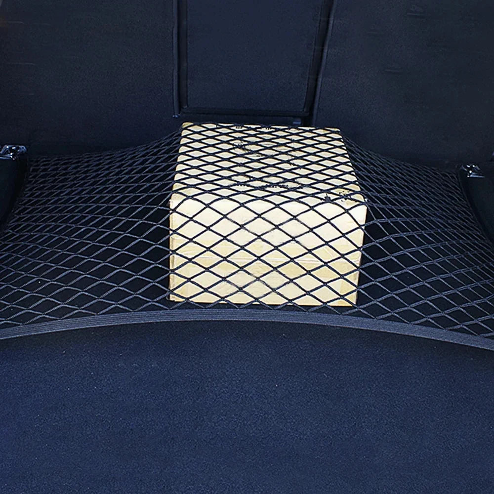 Elastic Car Trunk Cargo Net – Stretch Nylon Mesh Luggage & Grocery Storage Organizer