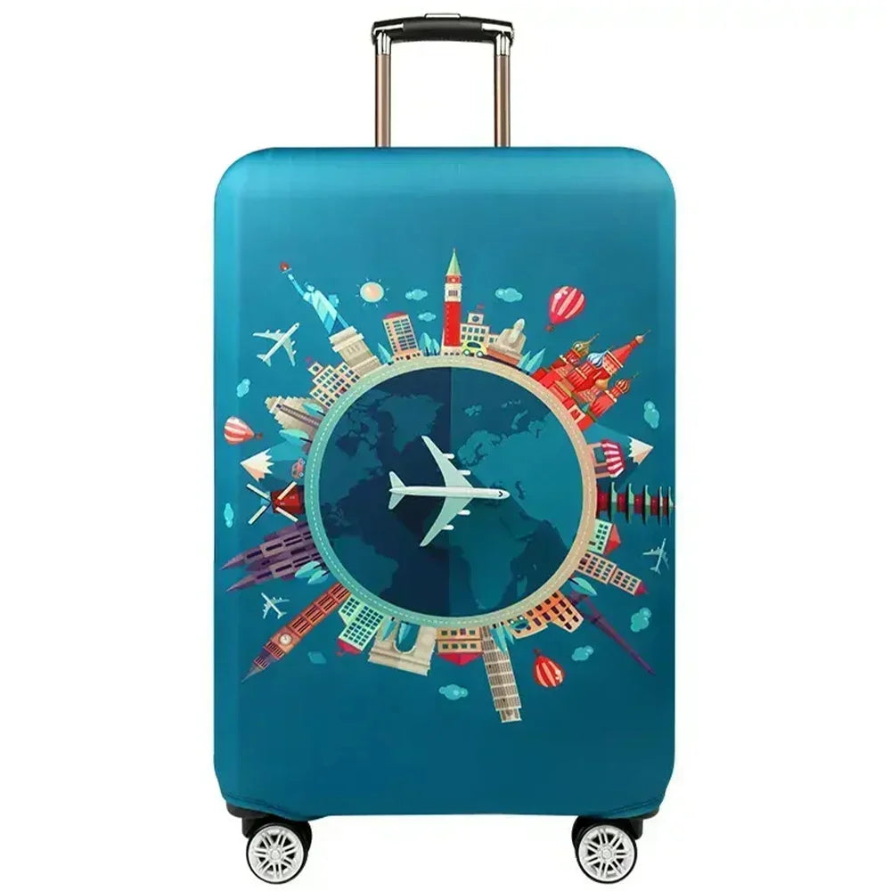 Stretch Luggage Cover Protector – Suitcase Dust Cover & Travel Baggage Accessory