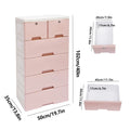 5-Tier Plastic Storage Cabinet – 6-Drawer Lockable Organizer for Bedroom, Closet & Living Room