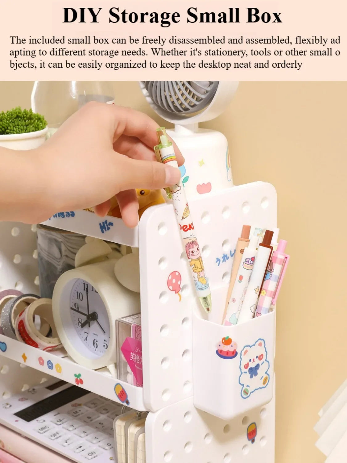 3-Tier Desktop Organizer – Desk Shelf, Pegboard & Pen Holder for Office and Study Storage