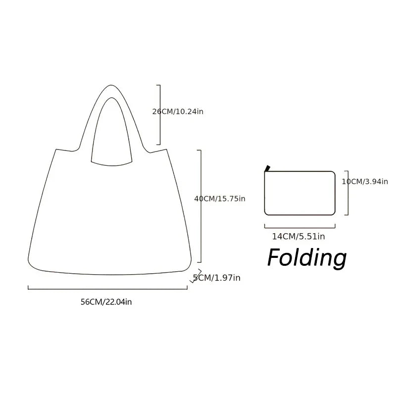 Flower Print Foldable Shopping Bag – Reusable Large Tote, Shoulder Bag & Travel Beach Carryall