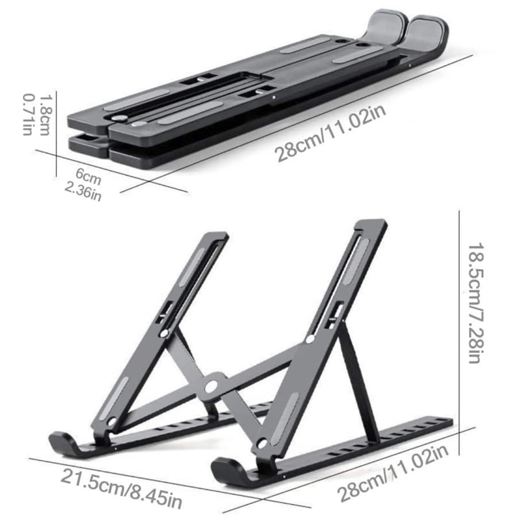 Adjustable Foldable Laptop Stand – Portable Computer Riser & Desktop Support for Laptop PCs