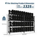 Heavy-Duty Metal Storage Shelves – Adjustable 4 or 5-Tier Utility Rack for Garage, Pantry & Commercial Use