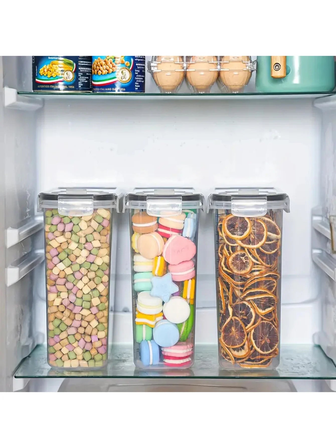 4-Piece 4L Airtight Food Storage Container Set – Lidded Pantry & Kitchen Organizers