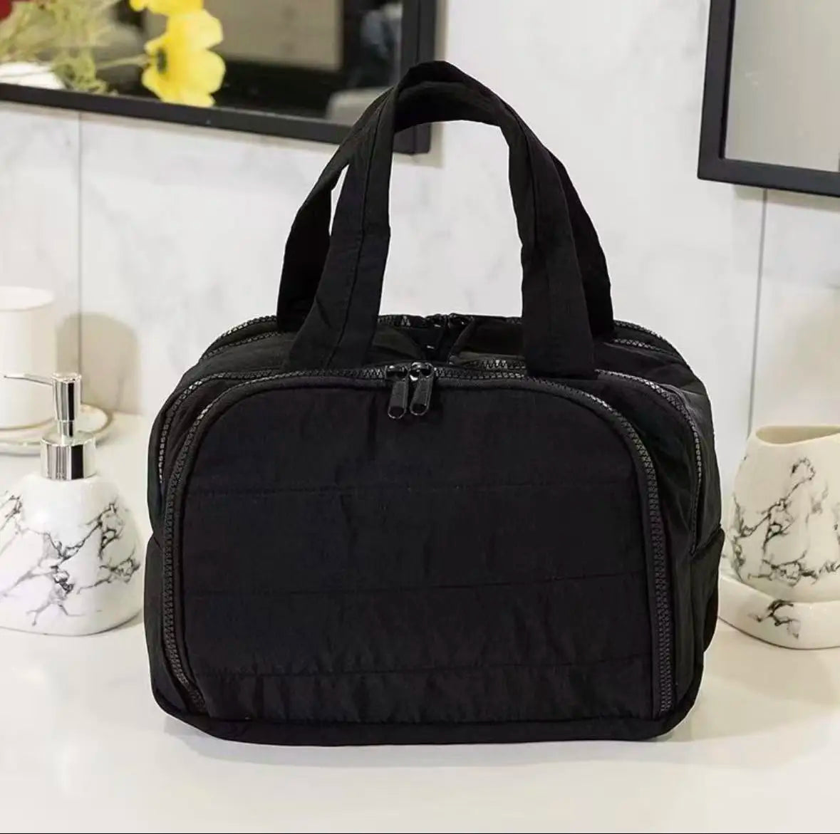 Multi-Opening Makeup Bag – Cosmetic, Toiletry & Grooming Organizer for Travel, Commutes & Home