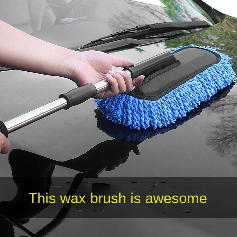 Microfiber Car Wash Brush Kit – Long-Handle Mop, Mitt, Sponge & Vehicle Cleaning Tools