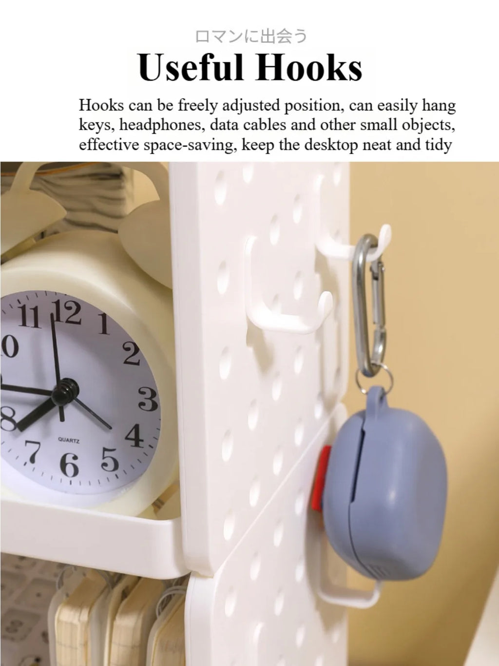 3-Tier Desktop Organizer – Desk Shelf, Pegboard & Pen Holder for Office and Study Storage