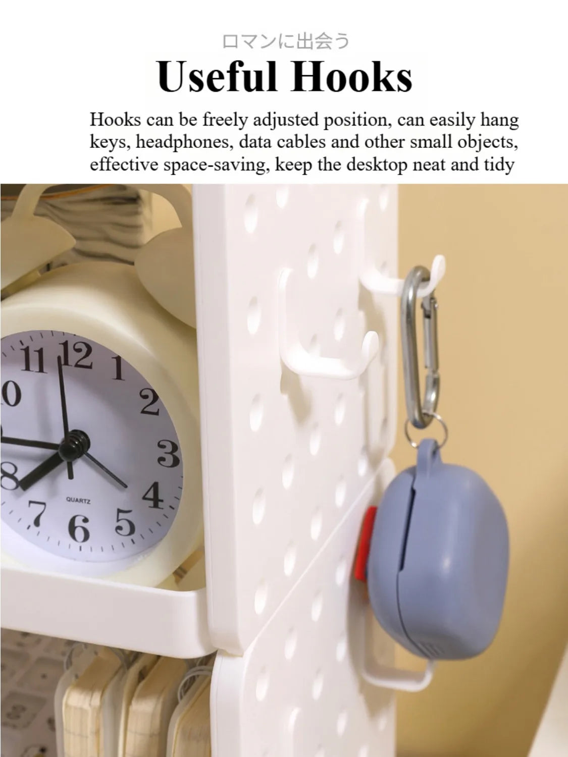 3-Tier Desktop Organizer – Desk Shelf, Pegboard & Pen Holder for Office and Study Storage