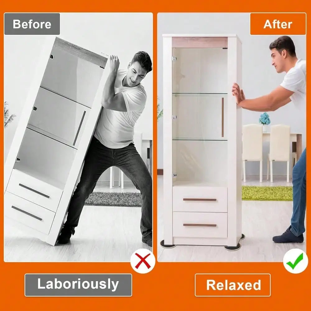 10-Pack Furniture Sliders – Reusable Floor Protectors for Hardwood, Carpet & Easy Moving