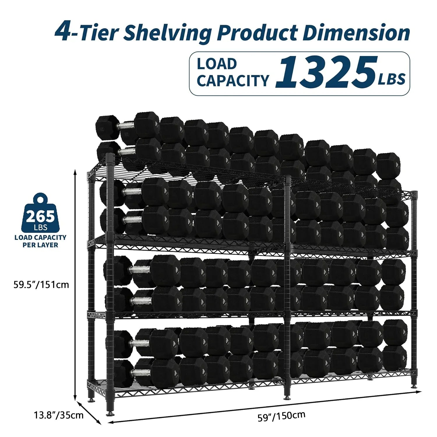 Heavy-Duty Metal Storage Shelves – Adjustable 4 or 5-Tier Utility Rack for Garage, Pantry & Commercial Use