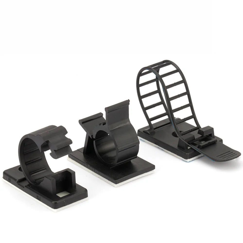10-Piece Under-Desk Cable Organizer – Cord Clips & Wire Holders for USB, Mouse, Headphone & TV Cables