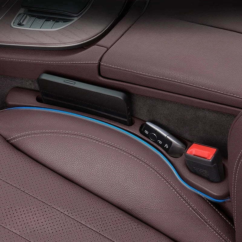 2-Piece PU Car Seat Gap Filler Set – Waterproof Console Organizers for Phones, Keys & Small Items