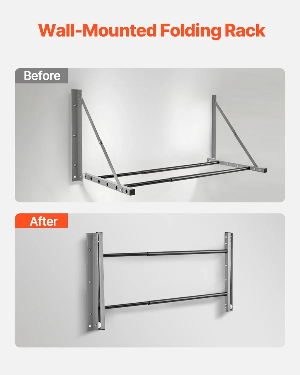 Adjustable Wall-Mounted Tire Rack – Folding Steel Garage & Workshop Tire Storage Organizer