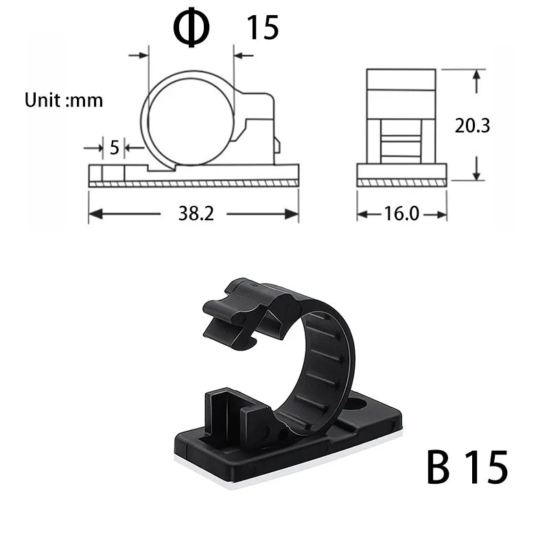 10-Piece Under-Desk Cable Organizer – Cord Clips & Wire Holders for USB, Mouse, Headphone & TV Cables