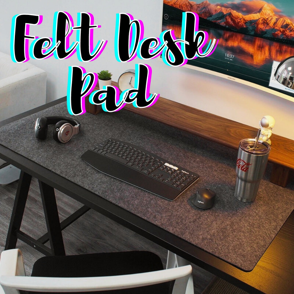 80 × 40 cm Felt Desk Pad – Non-Slip Extended Mouse Mat for Keyboard, Laptop & Home Office