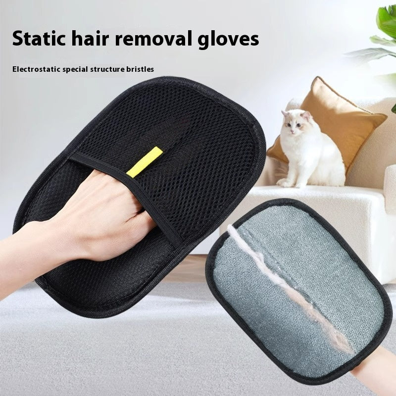 Reusable Pet Hair Remover Mitt, Dual-Sided Grooming Glove for Cats and Dogs
