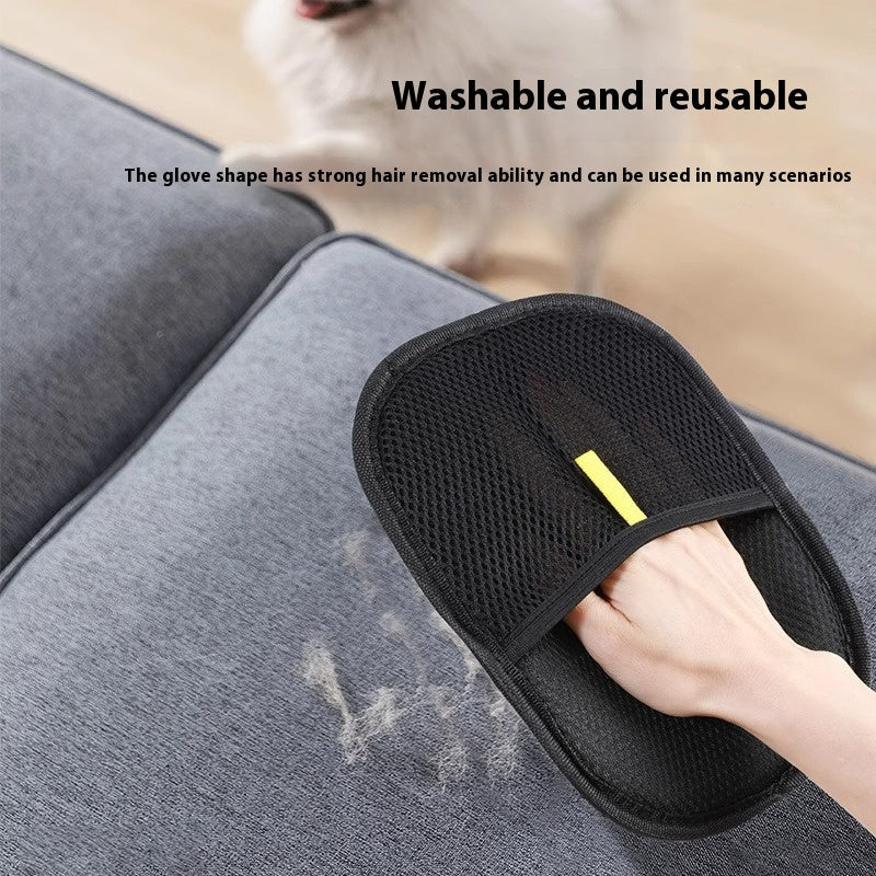 Reusable Pet Hair Remover Mitt, Dual-Sided Grooming Glove for Cats and Dogs